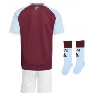 Aston Villa Replica Home Minikit 2024-25 Short Sleeve (+ pants)